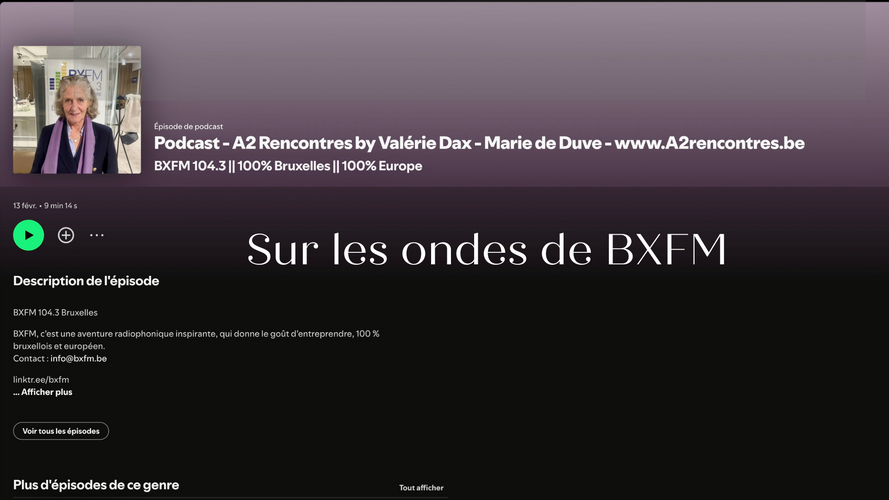 Marie de Duve au micro de BXFM avec Pierre Chaudoir