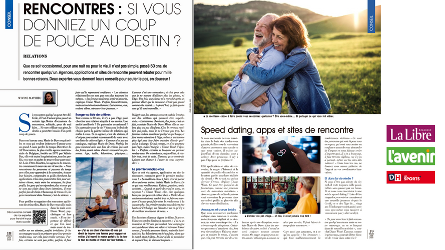 Le magazine du club David Lloyd met à l’honneur Marie de Duve, experte en amour chez A2 Rencontres.
