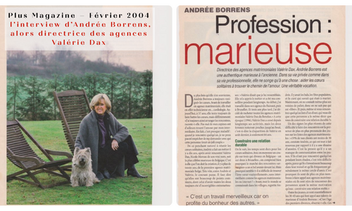 Découvrez l’histoire d’Andrée Borrens, héritière de Valérie Dax, pionnière des agences matrimoniales en Belgique.